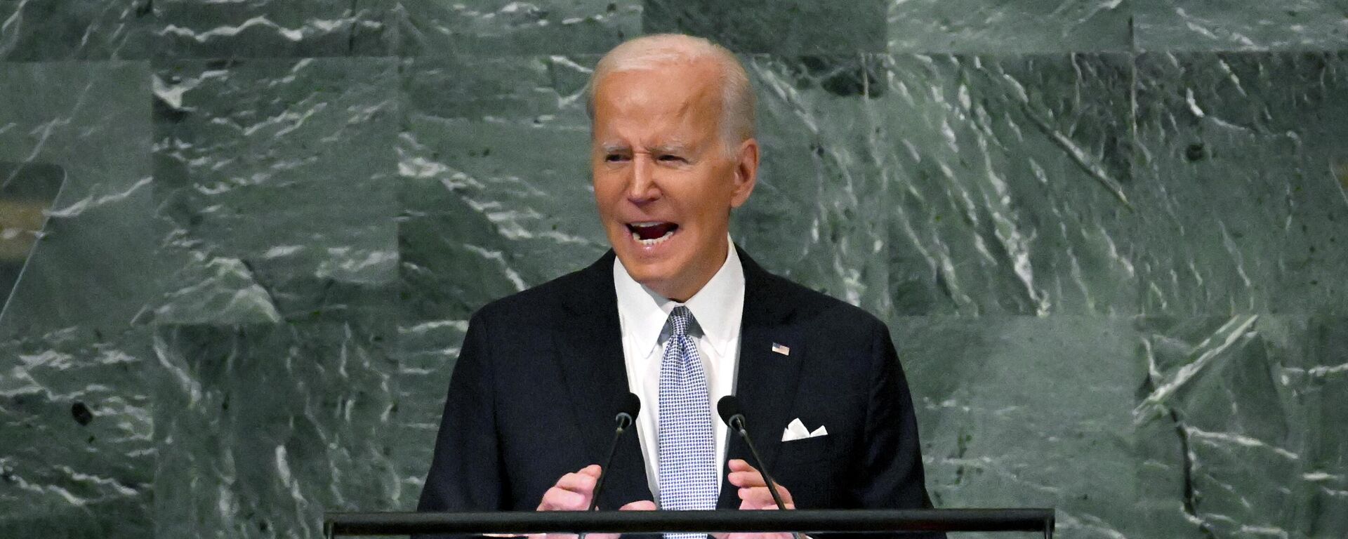 US President Joe Biden addresses the 77th session of the United Nations General Assembly at the UN headquarters in New York City on September 21, 2022. - Sputnik International, 1920, 12.10.2022