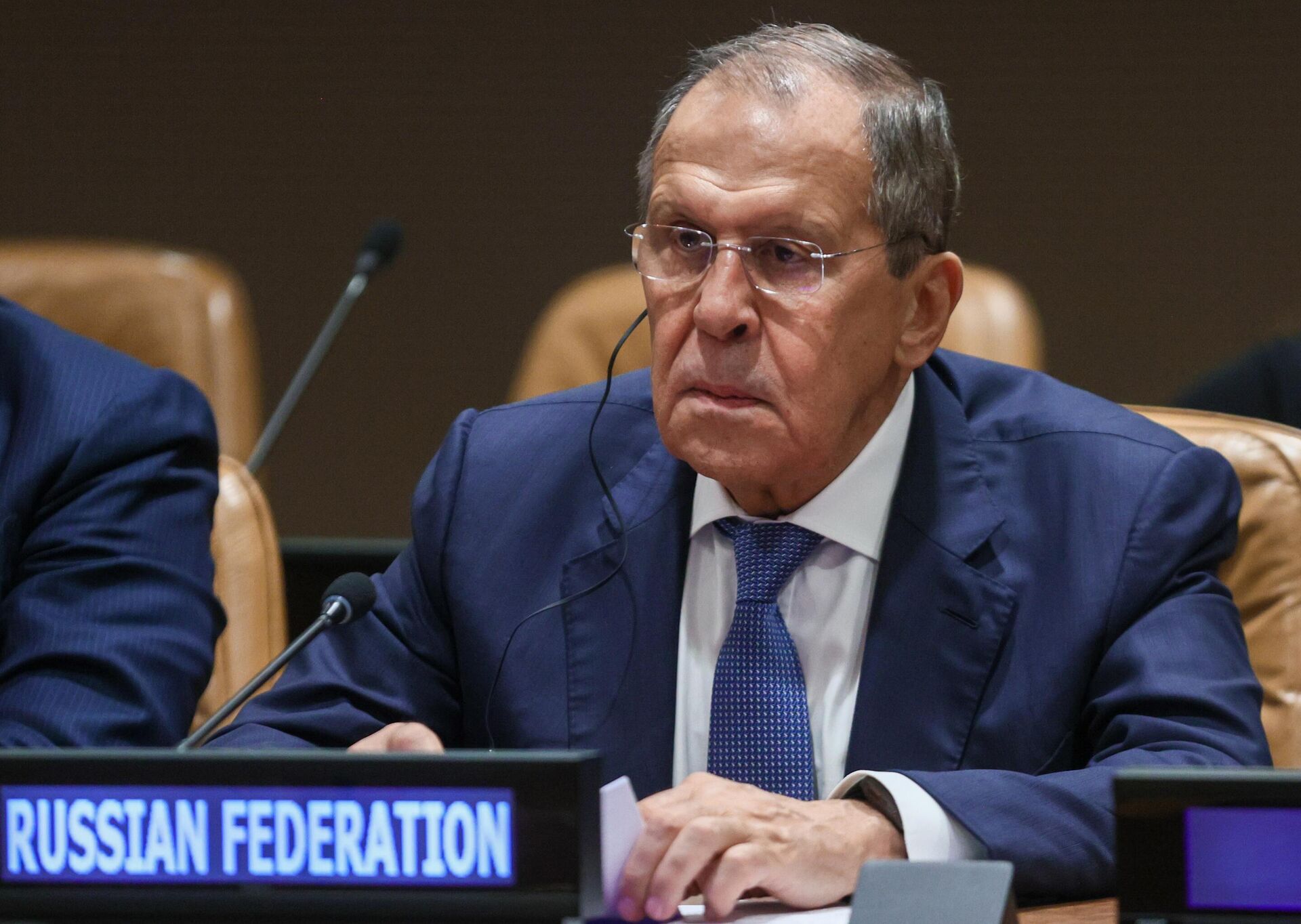 Russian Foreign Minister Sergei Lavrov during a meeting with his Chinese counterpart during the 77th session of the United Nations General Assembly in New York. - Sputnik International, 1920, 13.11.2022
