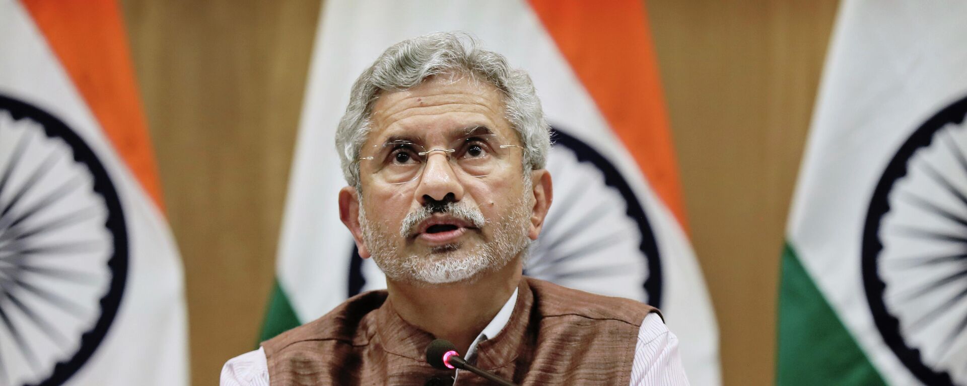 Indian Foreign Minister Subrahmanyam Jaishankar addresses a press conference on the performance of the ministry of external affairs in first 100 days of Prime Minister Narendra Modi's new term in office in New Delhi, India, Tuesday, Sept. 17, 2019. - Sputnik International, 1920, 10.10.2022