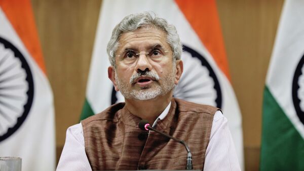 Indian Foreign Minister Subrahmanyam Jaishankar addresses a press conference on the performance of the ministry of external affairs in first 100 days of Prime Minister Narendra Modi's new term in office in New Delhi, India, Tuesday, Sept. 17, 2019. - Sputnik International