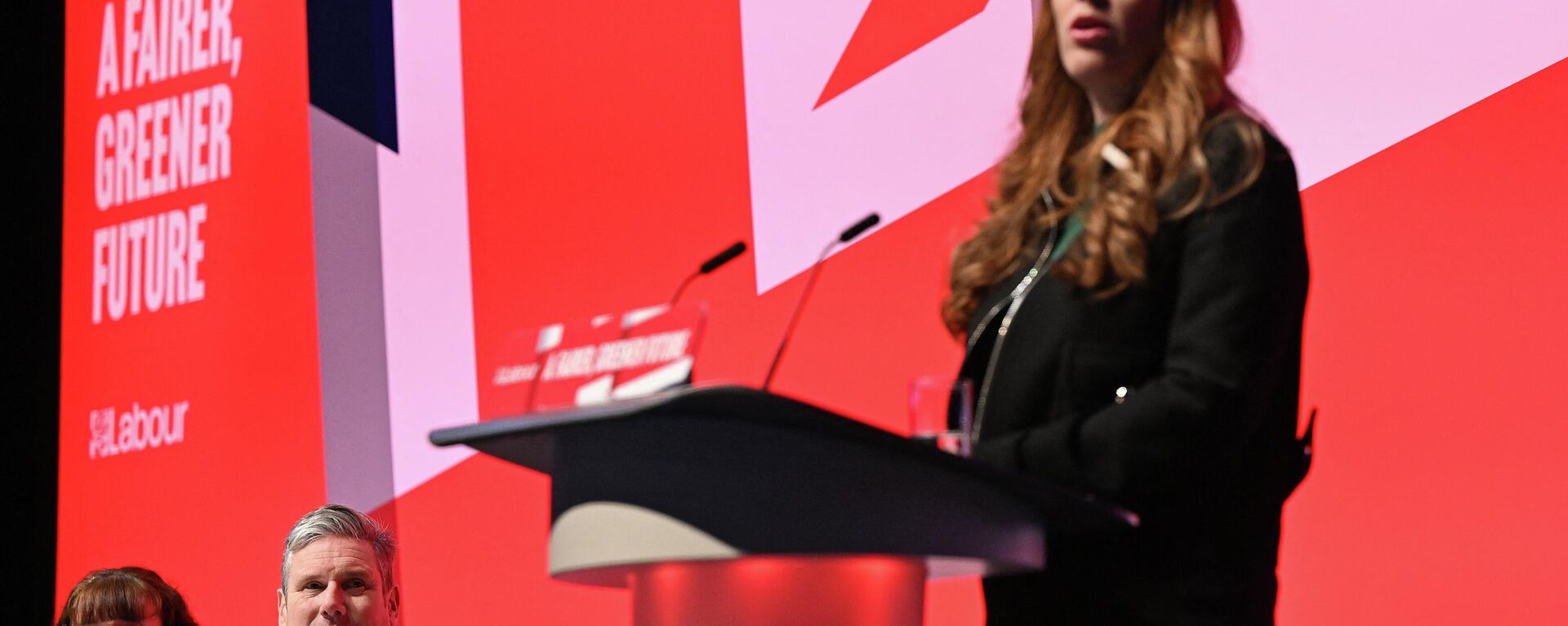 Labour Party deputy leader Angela Rayner speaks on the first day of the annual Labour Party conference in Liverpool - Sputnik International, 1920, 26.09.2022