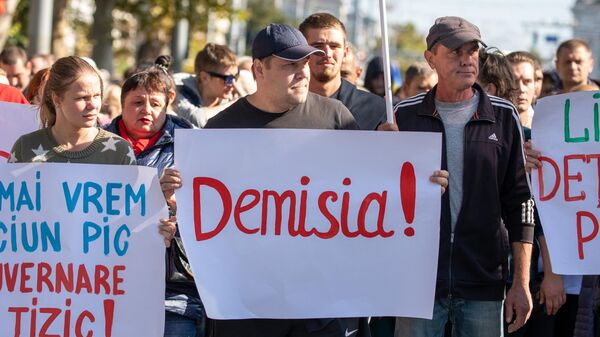 Anti-Government protest in Kishinev, Moldova - Sputnik International
