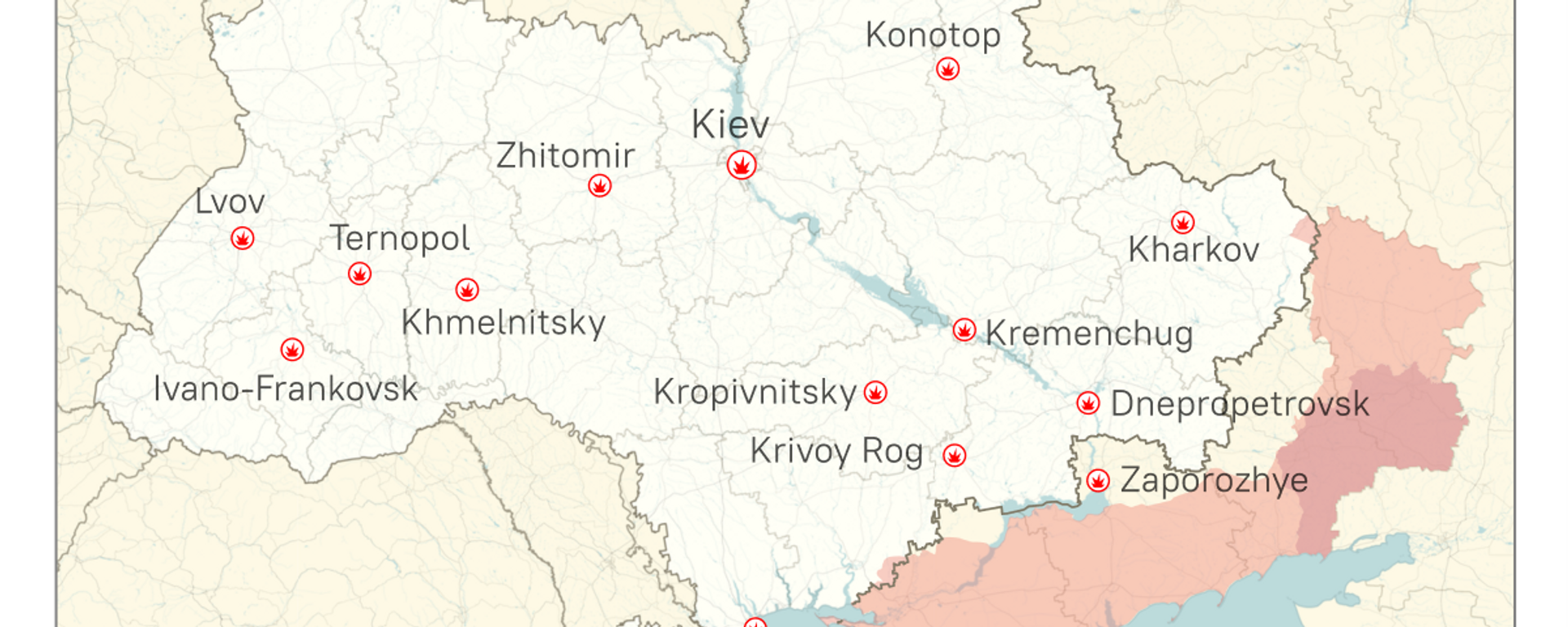 Map of strikes on the Ukrainian infrastructure - Sputnik International, 1920, 10.10.2022