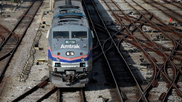 Amtrak’s California Zephyr passenger train departs Chicago Union Station in Chicago, Illinois, on March 2, 2022.  - Sputnik International