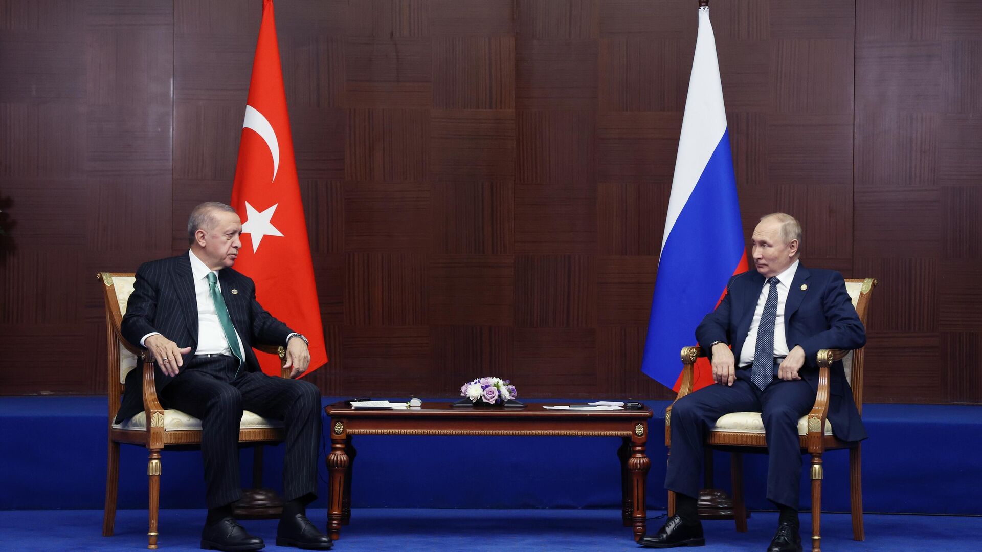 Turkish President Recep Tayyip Erdogan and Russian President Vladimir Putin - Sputnik International, 1920, 04.09.2023