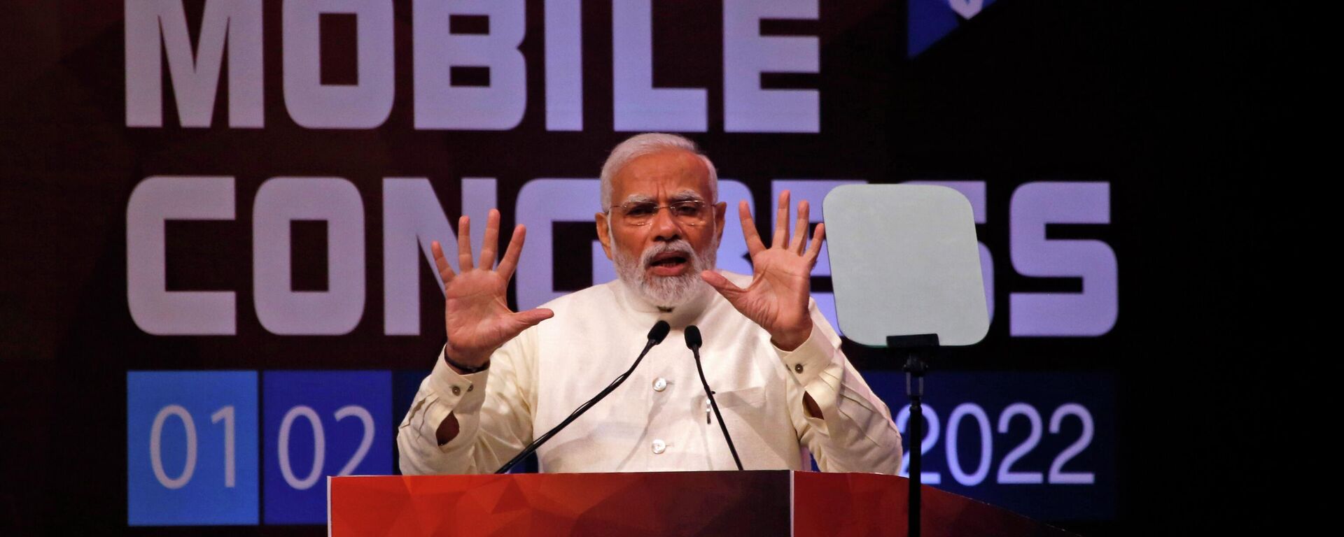 Indian Prime Minister Narendra Modi speaks at the launch of 5G services in India, in New Delhi, Saturday, Oct. 1, 2022. - Sputnik International, 1920, 14.10.2022