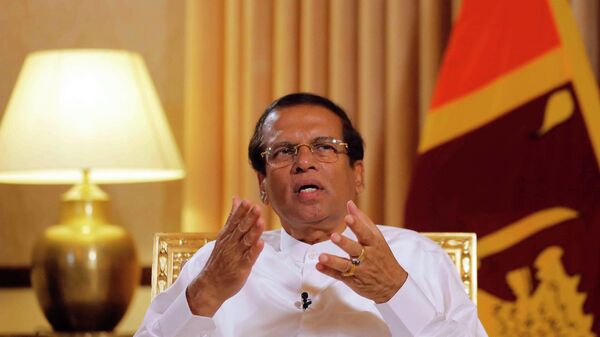 Sri Lankan President Maithripala Sirisena speaks during an interview with the Associated Press at his residence in Colombo, Sri Lanka, Tuesday, May 7, 2019. - Sputnik International