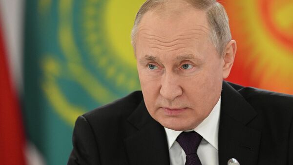 President Vladimir Putin in Kazakhstan - Sputnik International