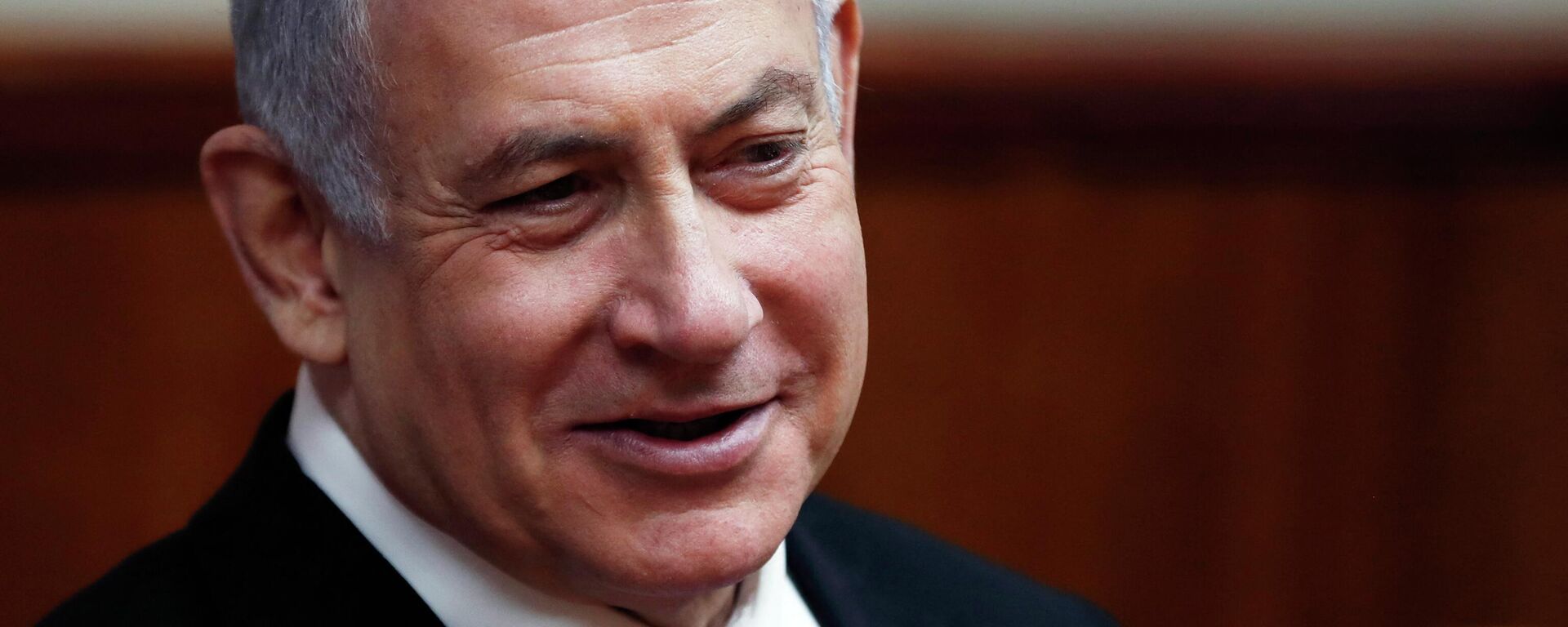 FILE PHOTO: Israeli Prime Minister Benjamin Netanyahu smiles during the weekly cabinet meeting in Jerusalem December 8, 2019.  - Sputnik International, 1920, 03.11.2022