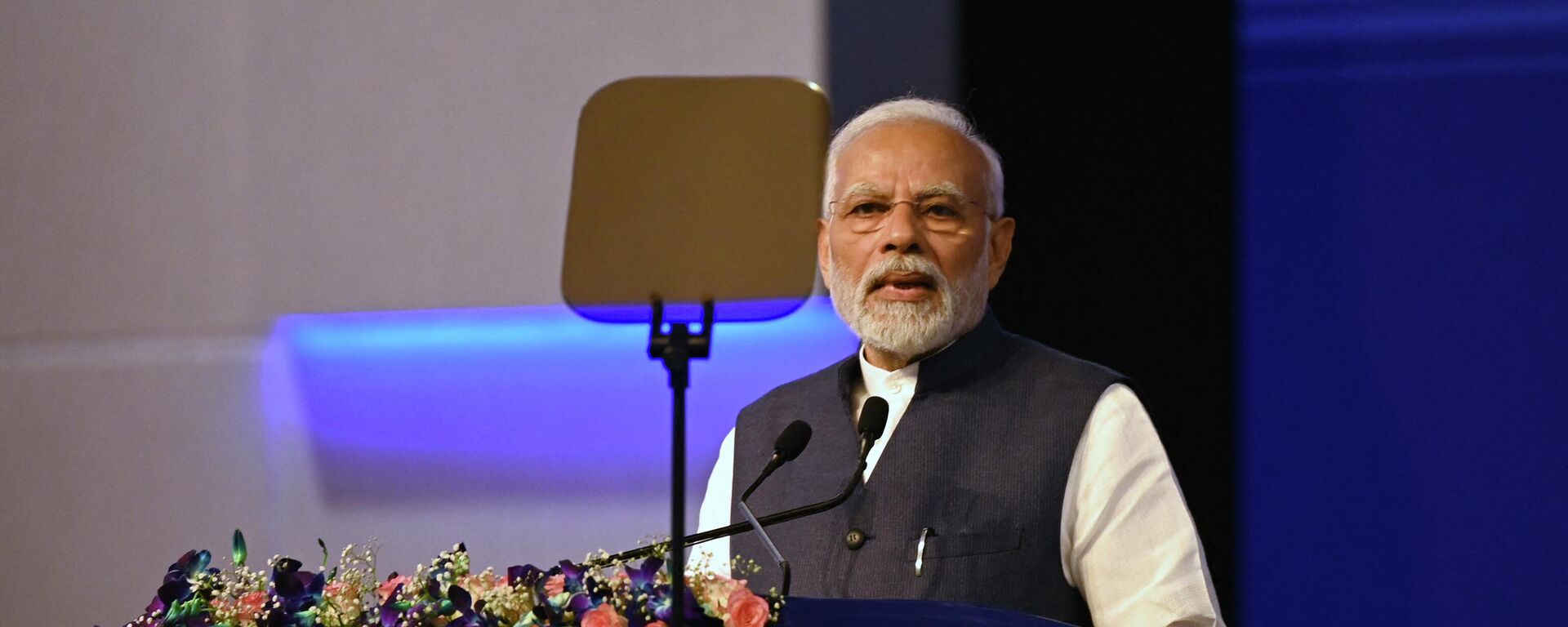 India's Prime Minister Narendra Modi speaks during the inaugural ceremony of the 90th General Assembly of the International Criminal Police Organization (INTERPOL) in New Delhi - Sputnik International, 1920, 18.10.2022