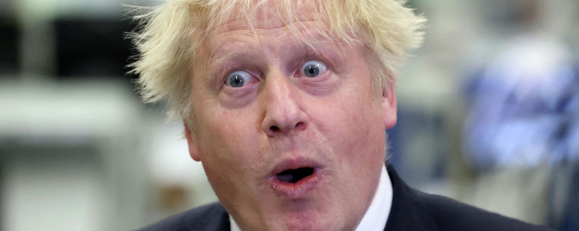 FILE PHOTO: Boris Johnson reacts during a visit to Thales weapons manufacturer in Belfast on May 16, 2022 - Sputnik International, 1920, 22.10.2022
