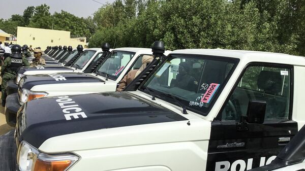 Vehicles for the Mobile Police Intervention Group (GMIP) are seen during the hand over by the Chad government to the police force at the General Directorate of the National Police in N'Djamena, Chad, on March 15, 2021 - Sputnik International