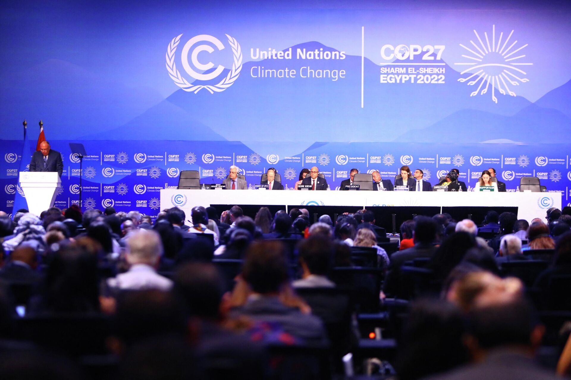 Delegates attend the opening ceremony of the 2022 United Nations Climate Change Conference, more commonly known as COP27, at the Sharm El Sheikh International Convention Centre, in Egypt's Red Sea resort of the same name - Sputnik International, 1920, 07.11.2022