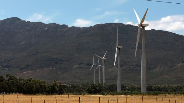 Wind turbines are seen at the Gouda Wind Farm located 115 km north east of Cape Town, South Africa, Monday, Nov. 7, 2022. The wind farm is one of the biggest in Southern Africa. - Sputnik International