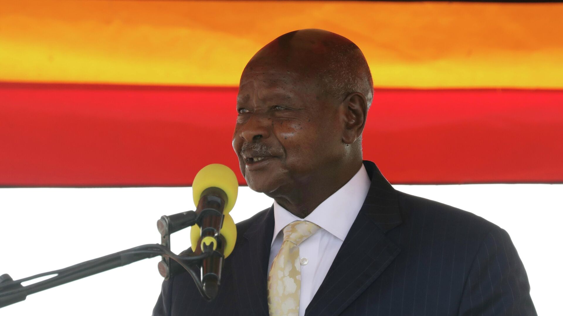Ugandan President Yoweri Museveni speaks, during the 60th Independence Anniversary Celebrations, in Kololo, Uganda, Sunday Oct. 9, 2022.  - Sputnik International, 1920, 09.11.2022