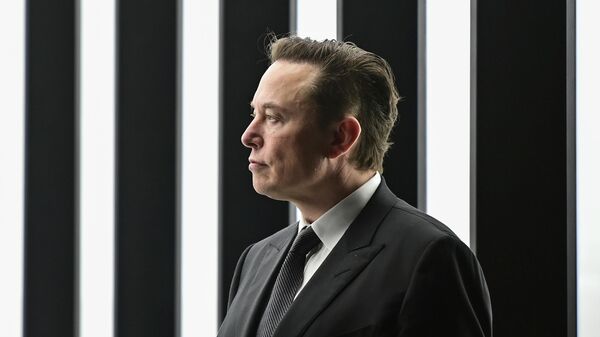 Elon Musk, Tesla CEO, attends the opening of the Tesla factory Berlin Brandenburg in Gruenheide, Germany, March 22, 2022. - Sputnik International