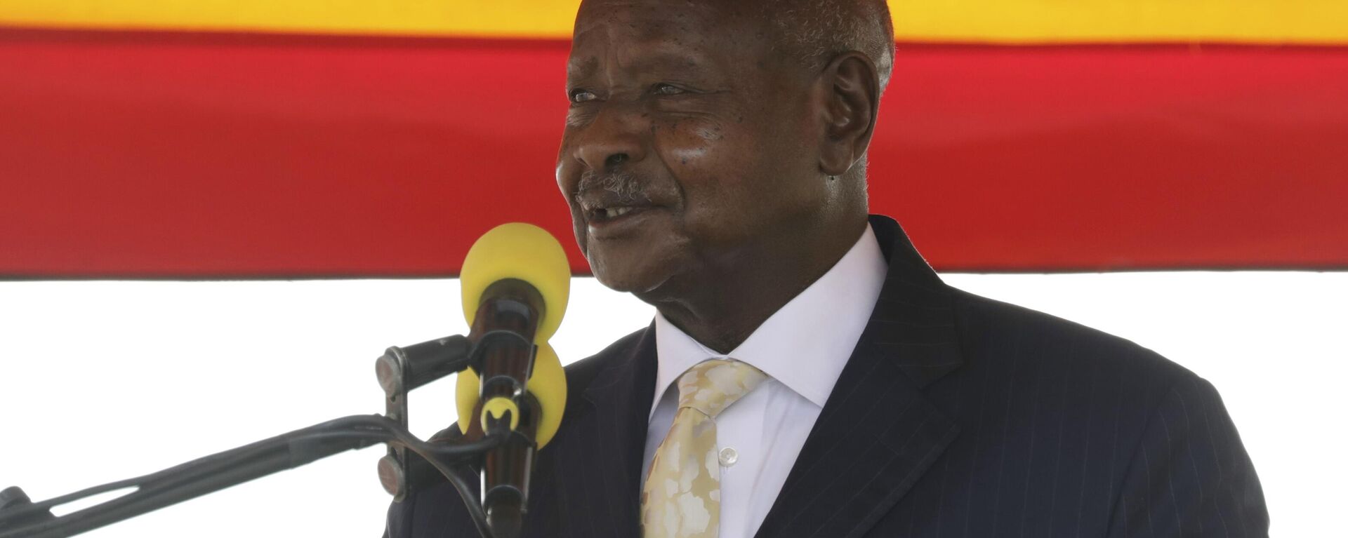 Ugandan President Yoweri Museveni speaks during the 60th Independence Anniversary Celebrations, in Kololo, Uganda, Sunday Oct. 9, 2022.  - Sputnik International, 1920, 23.03.2023