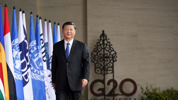 China's President Xi Jinping arrives for the G20 leaders' summit in Nusa Dua, on the Indonesian resort island of Bali on November 15, 2022 - Sputnik International