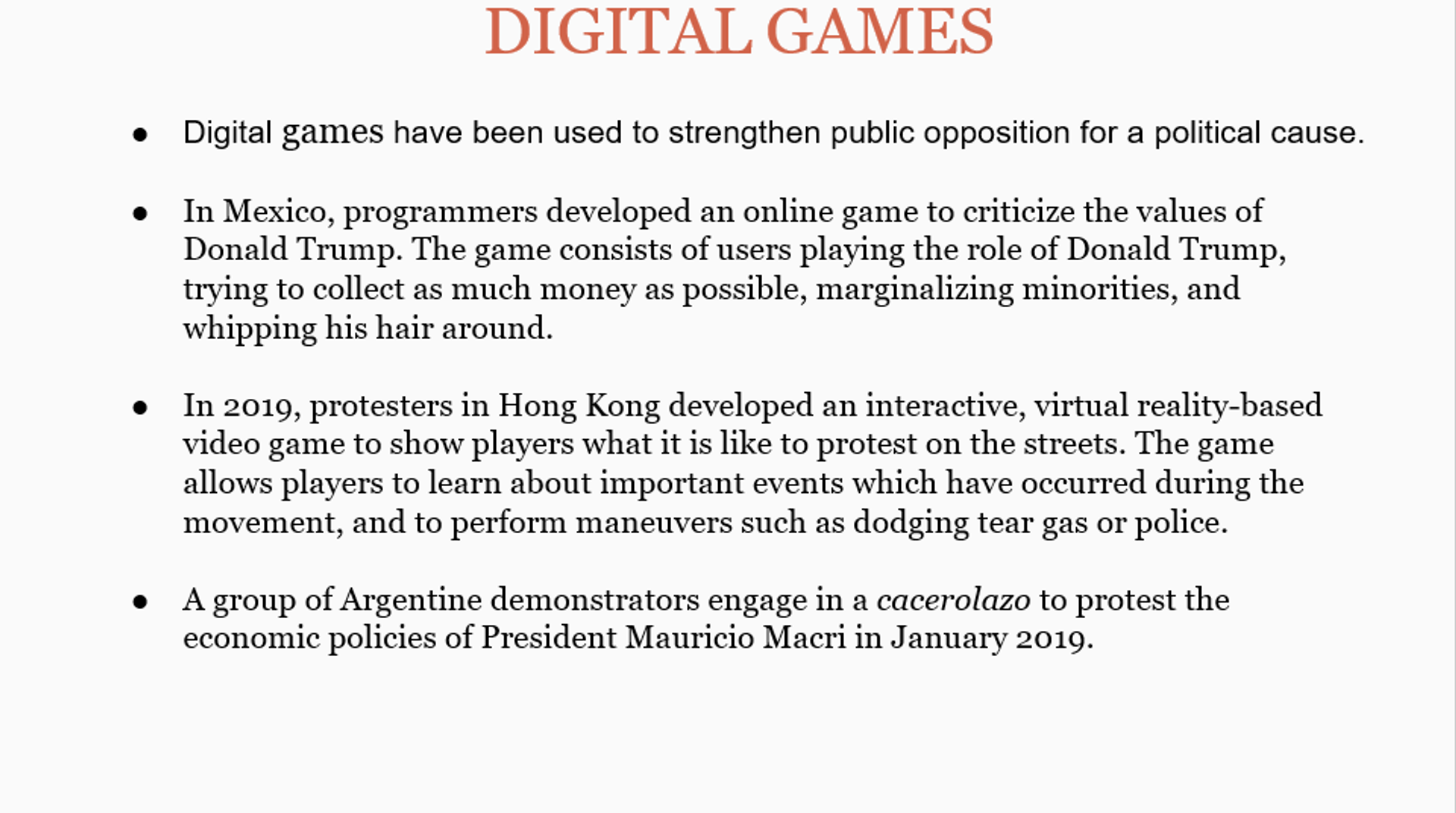 DAI presentation listing digital games as an effective resource for fomenting public opposition. - Sputnik International, 1920, 19.11.2022