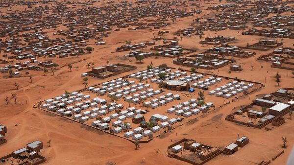 An aerial view shows a camp of internally displaced people in Djibo, Burkina Faso, Thursday May 26, 2022.  - Sputnik International
