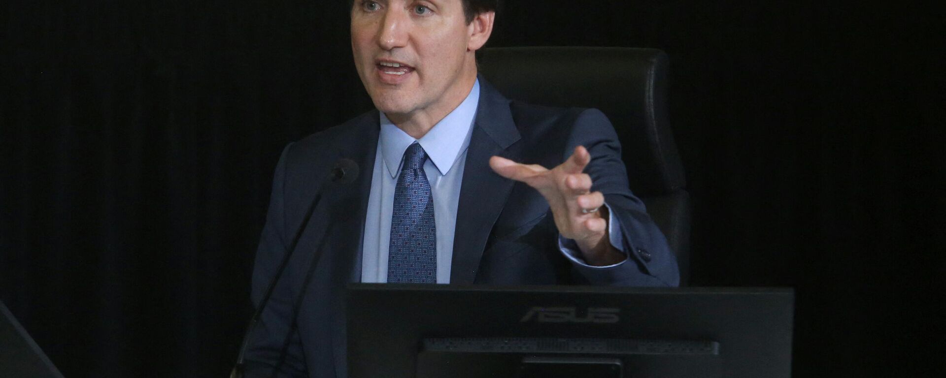 Canadian Prime Minister Justin Trudeau testifies before the Public Order Emergency Commission public inquiry on November 25, 2022, in Ottawa. - Sputnik International, 1920, 19.04.2023