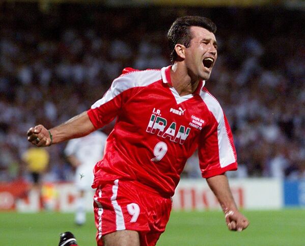 Both teams were awarded the FIFA Fair Play Award.Above: Iranian midfielder Hamid Estili jubilates after scoring for his team on June 21 at the Gerland stadium in Lyon, central France, during the 1998 World Cup Group F first round match between Iran and the United States. At halftime, Iran led 1-0. - Sputnik International
