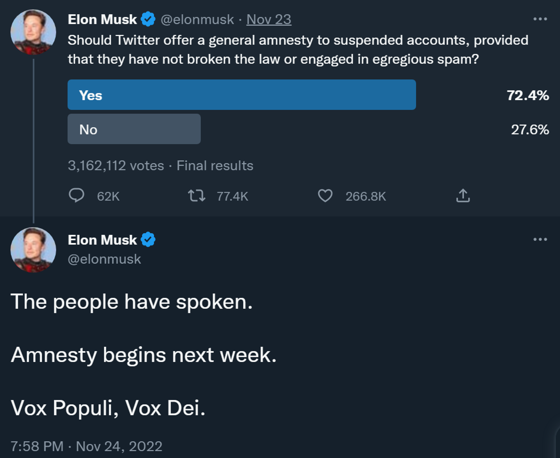 New Twitter owner Elon Musk pledges an amnesty for suspended accounts after millions of users voted in favour in his online straw poll - Sputnik International, 1920, 02.12.2022