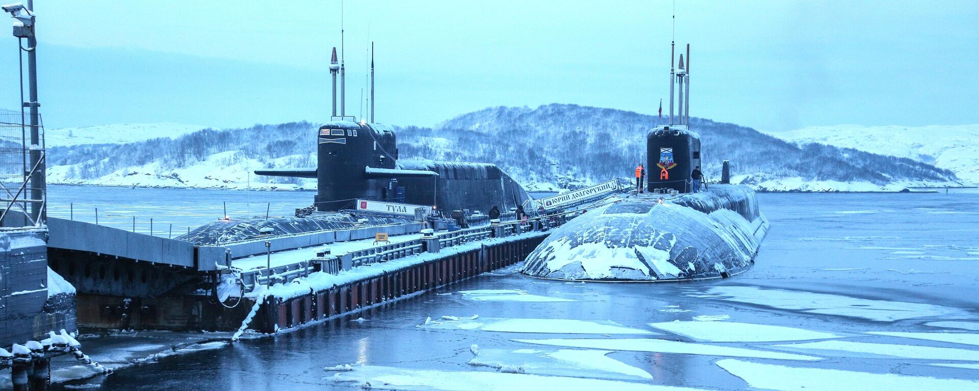 Borei and Delfin-class submarines docked in Murmansk region. File photo. - Sputnik International, 1920, 05.12.2022