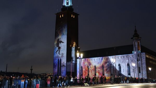 Nobel Week lights at City Hall Stockholm - Sputnik International
