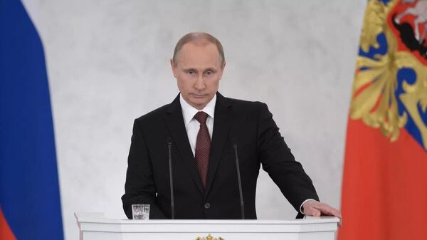 Russian President Vladimir Putin delivers speech on reunification of Crimea with Russia - Sputnik International