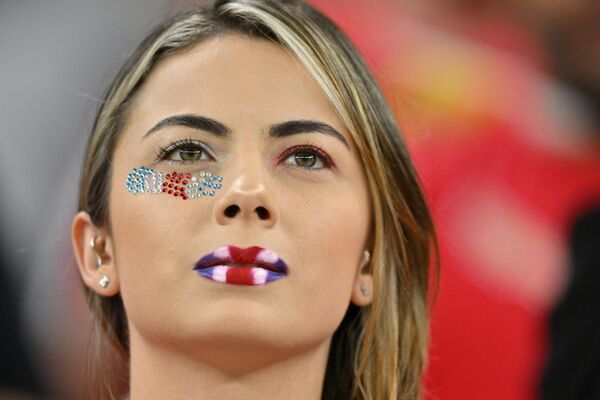 A Costa Rican supporter attends the Qatar 2022 World Cup Group E football match between Spain and Costa Rica at the Al-Thumama Stadium in Doha on November 23, 2022. - Sputnik International