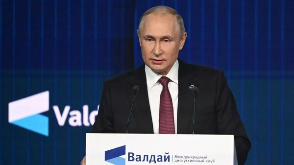 Presiden Putin addresse 2022 Valdai Forum participants - Sputnik International
