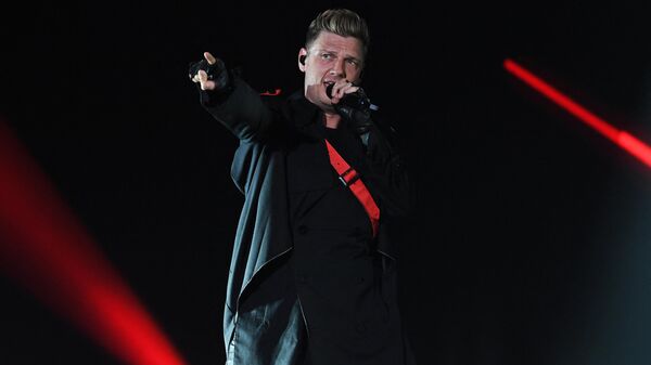 Back Street Boys' Nick Carter performs during their show within the DNA World Tour at the Antel Arena in Montevideo, on March 8, 2020. - Sputnik International