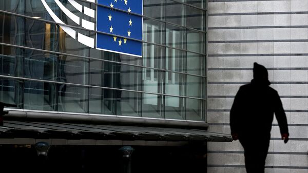 The entrance of the European Parliament in Brussels on December 9, 2022.  - Sputnik International