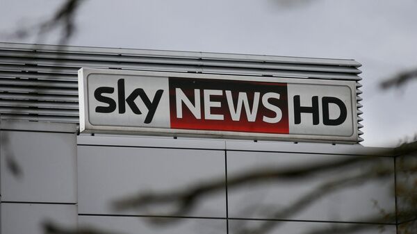 A Sky News HD logo is pictured on a sign outside pay-TV giant Sky Plc's headquarters in Isleworth, west London on March 17, 2017. - Sputnik International