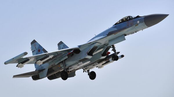 Su-35 fighter jets in the zone of special operation. - Sputnik International