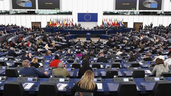 Members of the European Parliament attend the opening session of the European Parliament in Strasbourg, eastern France, on December 12, 2022.  - Sputnik International