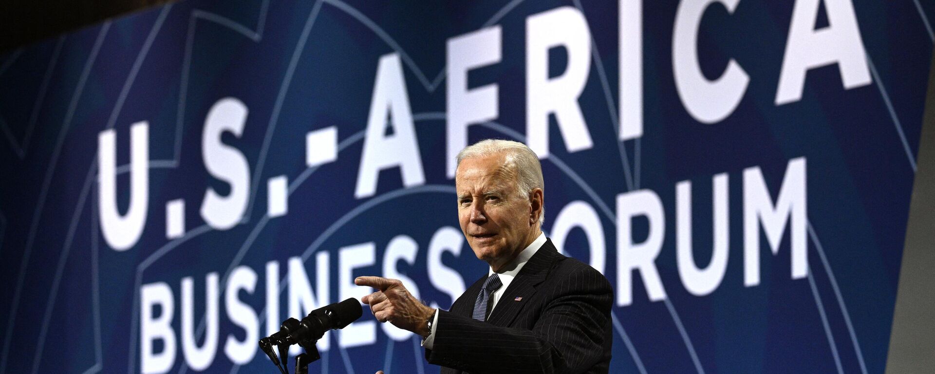 US President Joe Biden speaks at the US-Africa Business Forum during the US-Africa Leaders Summit at the Walter E. Washington Convention Center in Washington, DC on December 14, 2022.  - Sputnik International, 1920, 15.12.2022