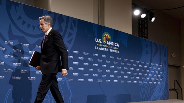 Secretary of State Antony Blinken departs a news conference at a U.S. Africa Leaders Summit at the Walter E. Washington Convention Center in Washington, Thursday, Dec. 15, 2022.  - Sputnik International