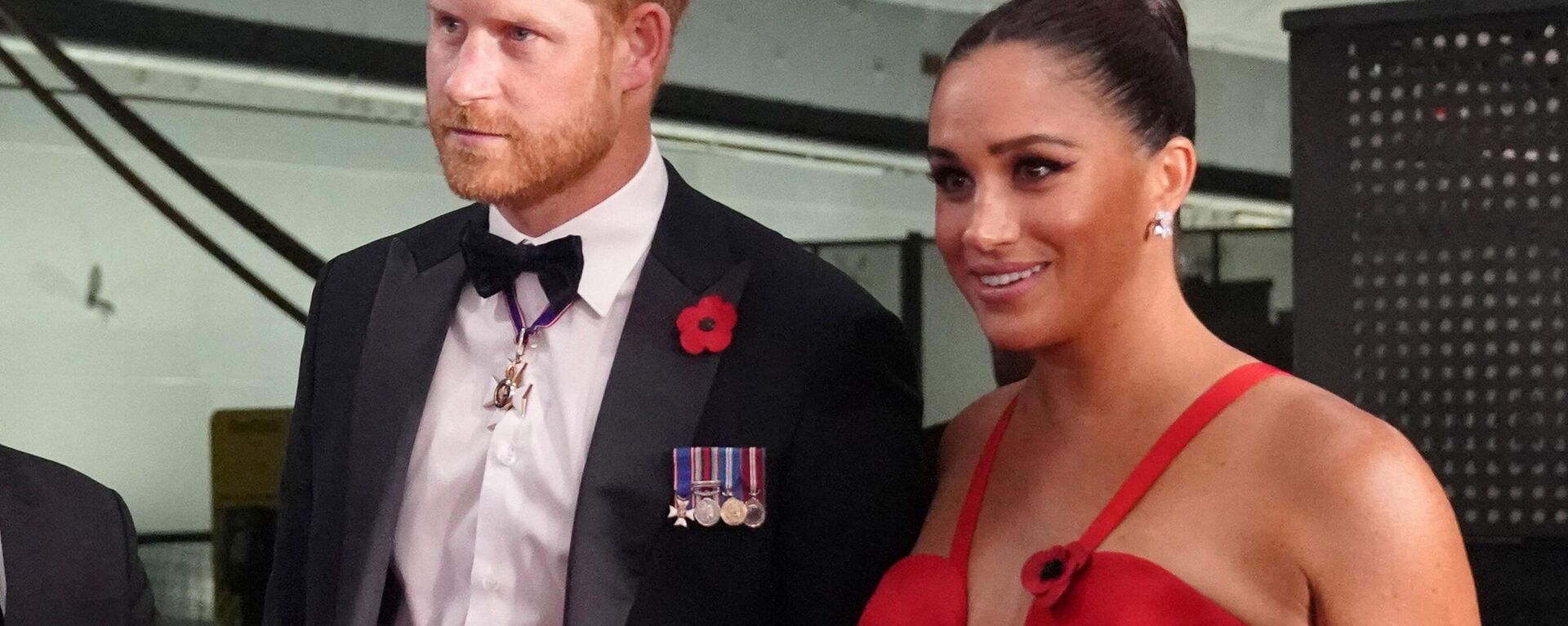 Britain's Prince Harry, Duke of Sussex and Meghan, Duchess of Sussex, arrive to the Intrepid, Sea Air & Space Museum's inaugural Intrepid Valor Awards on November 10, 2021 in New York - Sputnik International, 1920, 24.12.2022