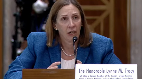 US ambassador to Armenia Lynne Tracy testifying before the US Senate Foreign Relations Committee in November 2022, following her nomination to be the US ambassador to Russia. - Sputnik International