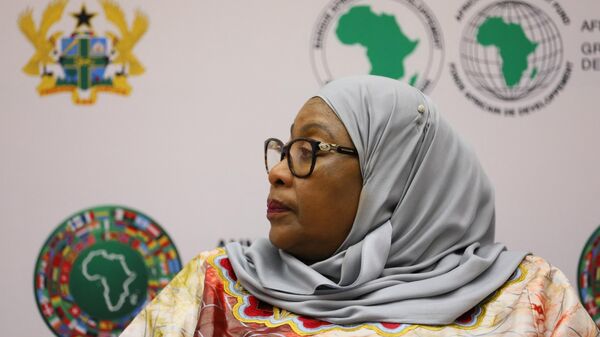 Tanzania President Samia Suluhu Hassan looks on while taking part in the African Development Bank Group Annual Meeting in Accra, Ghana, on May 25, 2022. - Sputnik International