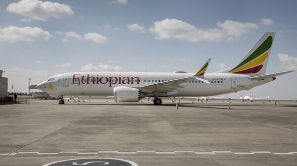 FILE - In this March 23, 2019 file photo, an Ethiopian Airlines Boeing 737 Max 8 sits grounded at Bole International Airport in Addis Ababa, Ethiopia. The CEO of Ethiopian Airlines says his airline might never fly the Boeing 737 Max again after a deadly crash in March, and if it does, it will wait until other carriers use the plane first - Sputnik International