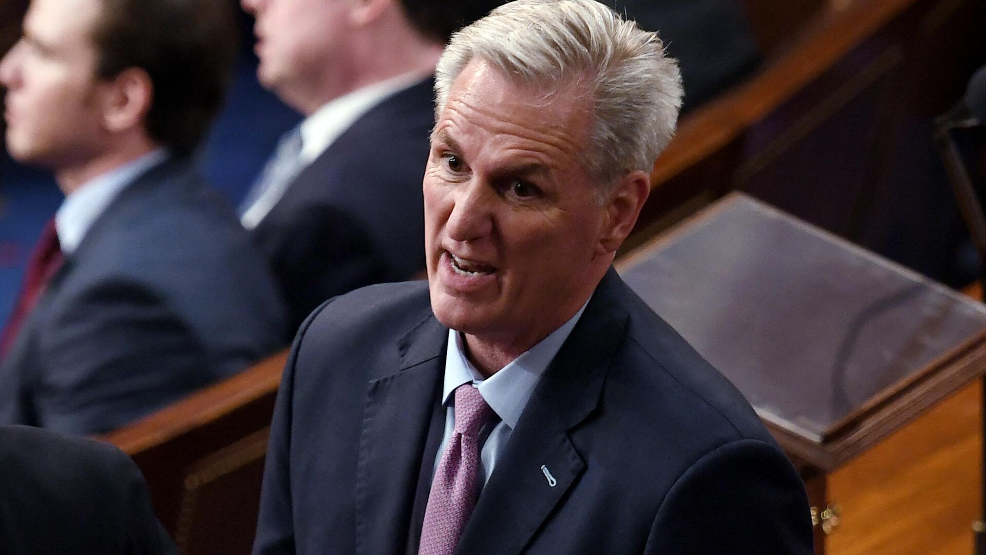US Representative Kevin McCarthy (R-CA) reacts in the House Chamber at the US Capitol in Washington, DC, on January 6, 2023. - Sputnik International, 1920, 07.01.2023