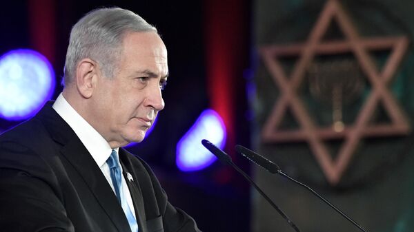 Israeli Prime Minister Benjamin Netanyahu delivers his speech - Sputnik International
