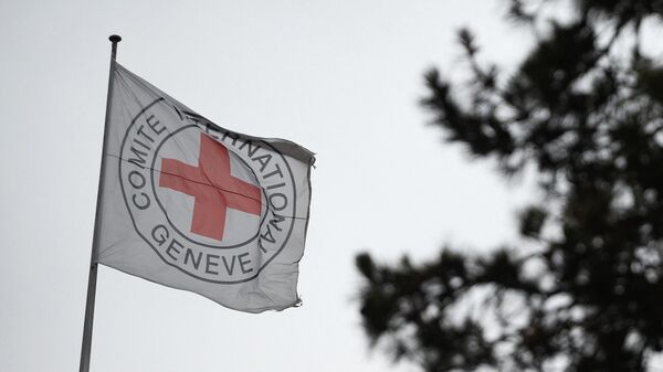 A flag floats at the top of the International Committee of the Red Cross (ICRC) headquarters  in Geneva, on June 4, 2014 - Sputnik International