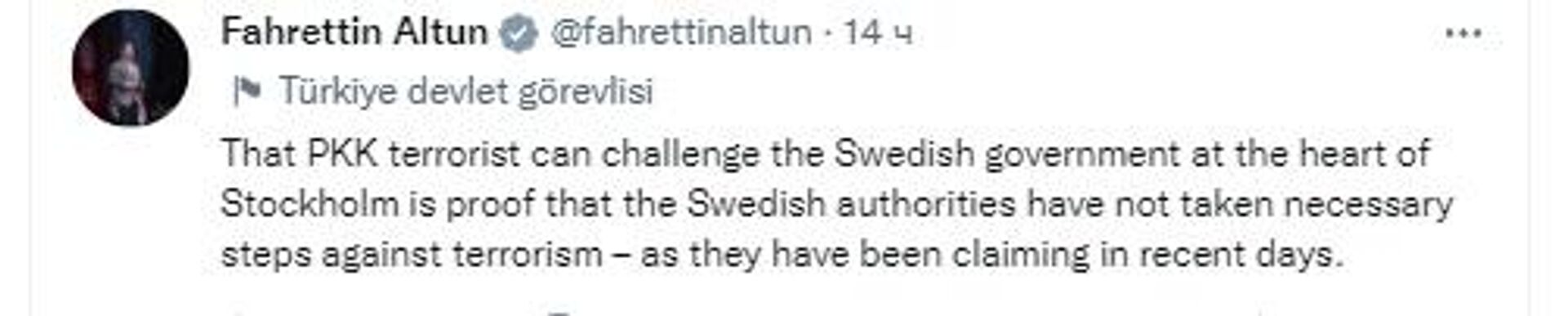 Screenshots of tweets commenting on the hanged doll of President Erdogan in Stockholm - Sputnik International, 1920, 13.01.2023