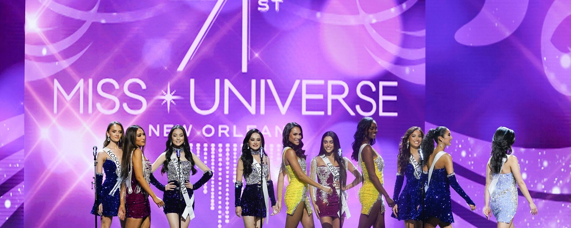 Contestants are introduced at the start of the preliminary round of the 71st Miss Universe Beauty Pageant in New Orleans, Wednesday, Jan. 11, 2023. - Sputnik International, 1920, 14.01.2023