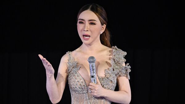 CEO of JKN Global Group Jakapong “Anne” Jakrajutatip speaks on stage during the Miss Universe Extravaganza, after JKN’s acquisition of the Miss Universe franchise, in Bangkok on November 7, 2022. - Sputnik International