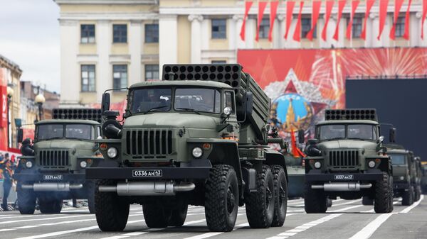 Tornado-G rocket artillery at a repetition of a Victory Day parade in St. Petersburg. File photo. - Sputnik International
